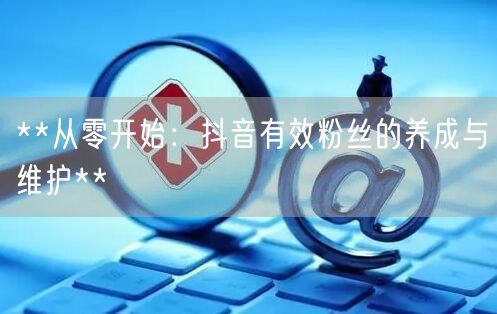 **从零开始：抖音有效粉丝的养成与维护**