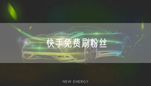 快手免费刷粉丝