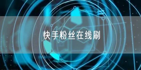 快手粉丝在线刷