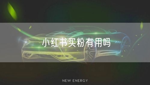 小红书买粉有用吗