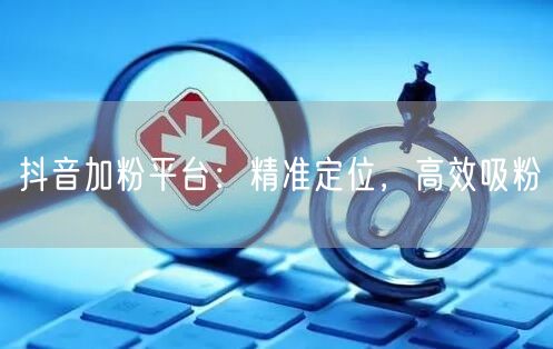 抖音加粉平台：精准定位，高效吸粉