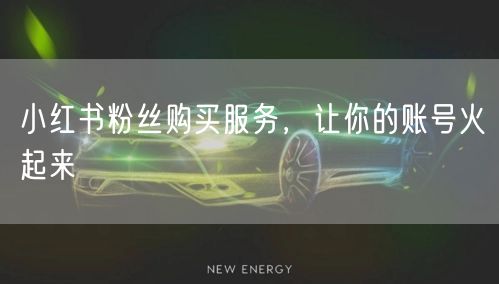 小红书粉丝购买服务，让你的账号火起来
