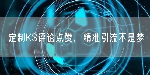 定制KS评论点赞，精准引流不是梦
