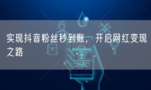 实现抖音粉丝秒到账，开启网红变现之路