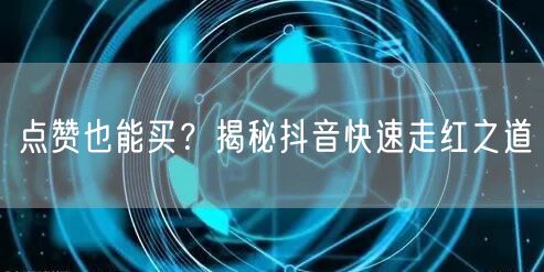 点赞也能买？揭秘抖音快速走红之道