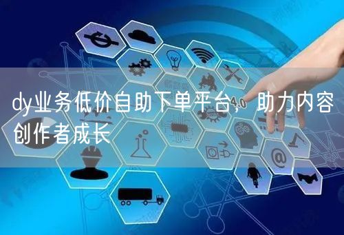 dy业务低价自助下单平台，助力内容创作者成长