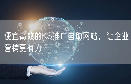 便宜高效的KS推广自助网站，让企业营销更有力