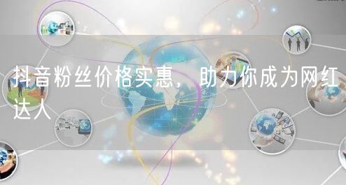 抖音粉丝价格实惠，助力你成为网红达人