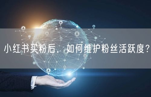 小红书买粉后，如何维护粉丝活跃度？