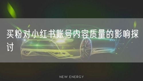 买粉对小红书账号内容质量的影响探讨