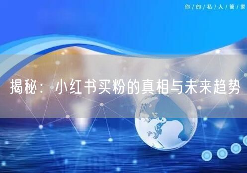 揭秘：小红书买粉的真相与未来趋势