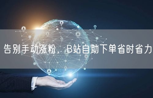 告别手动涨粉，B站自助下单省时省力