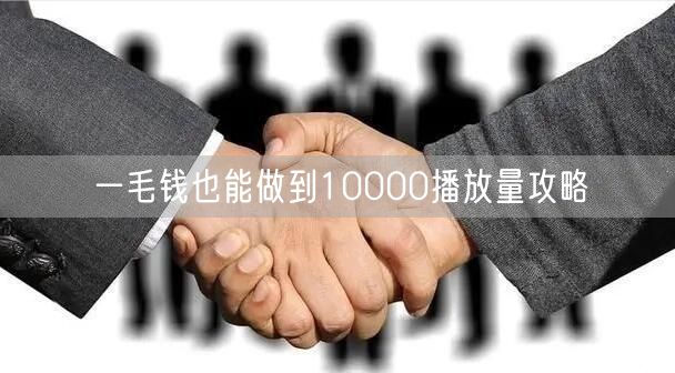 一毛钱也能做到10000播放量攻略