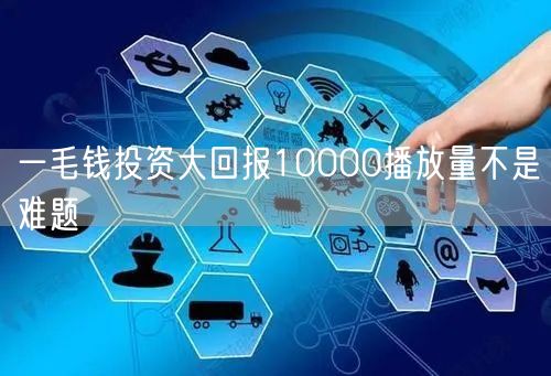 一毛钱投资大回报10000播放量不是难题