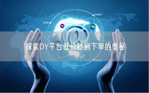 探索DY平台低价秒到下单的奥秘