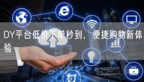 DY平台低价下单秒到，便捷购物新体验