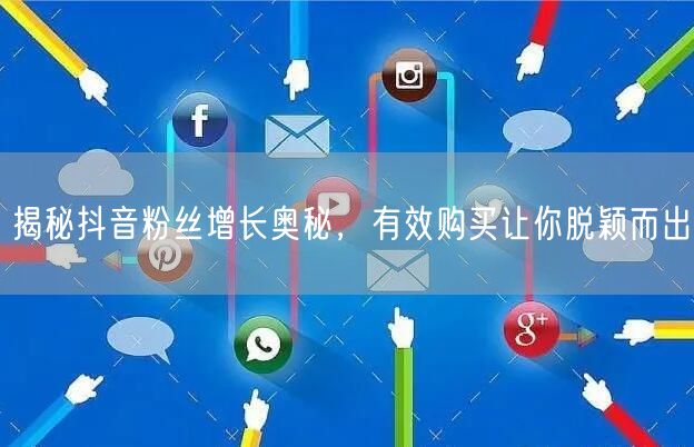 揭秘抖音粉丝增长奥秘，有效购买让你脱颖而出