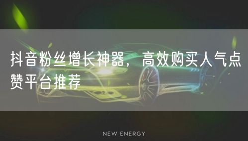 抖音粉丝增长神器，高效购买人气点赞平台推荐
