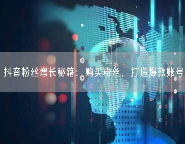 抖音粉丝增长秘籍：购买粉丝，打造爆款账号