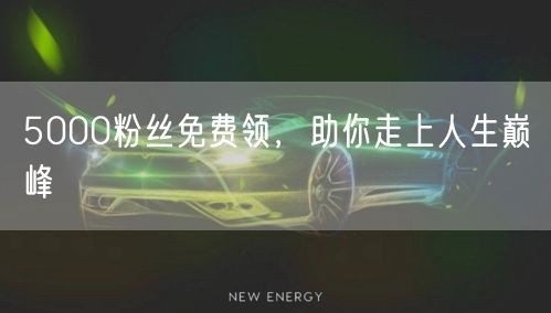 5000粉丝免费领，助你走上人生巅峰
