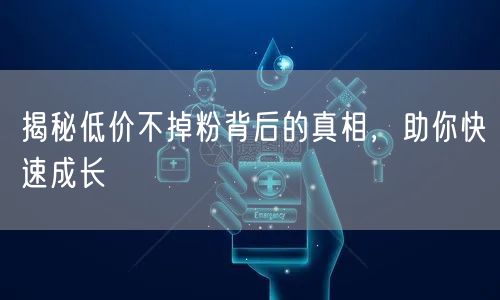揭秘低价不掉粉背后的真相，助你快速成长