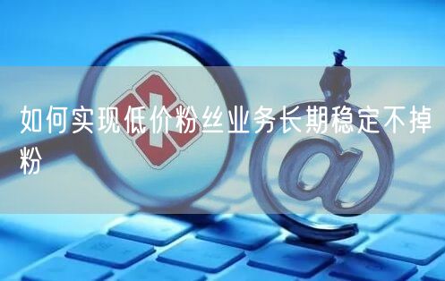 如何实现低价粉丝业务长期稳定不掉粉
