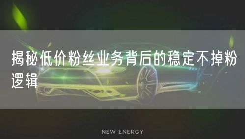 揭秘低价粉丝业务背后的稳定不掉粉逻辑