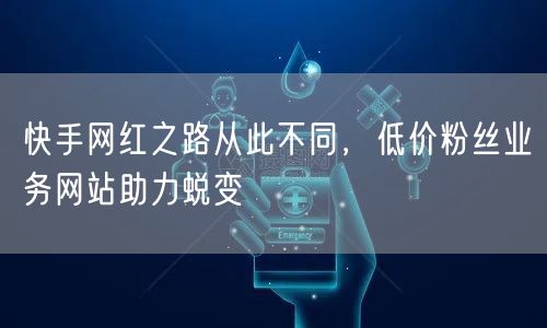 快手网红之路从此不同，低价粉丝业务网站助力蜕变