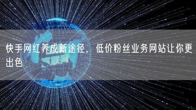 快手网红养成新途径，低价粉丝业务网站让你更出色