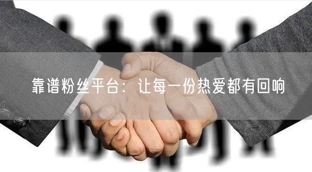 靠谱粉丝平台：让每一份热爱都有回响