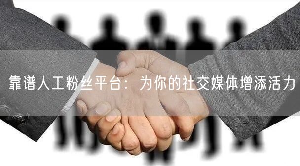 靠谱人工粉丝平台：为你的社交媒体增添活力