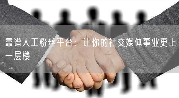 靠谱人工粉丝平台：让你的社交媒体事业更上一层楼