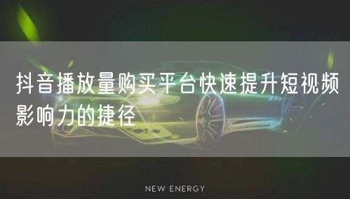 抖音播放量购买平台快速提升短视频影响力的捷径