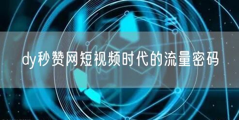 dy秒赞网短视频时代的流量密码