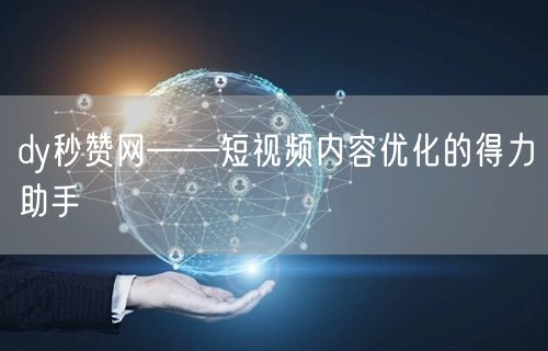 dy秒赞网——短视频内容优化的得力助手