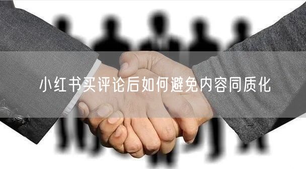 小红书买评论后如何避免内容同质化