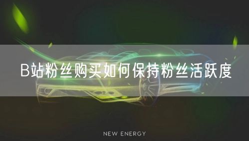 B站粉丝购买如何保持粉丝活跃度