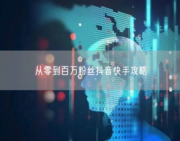 从零到百万粉丝抖音快手攻略