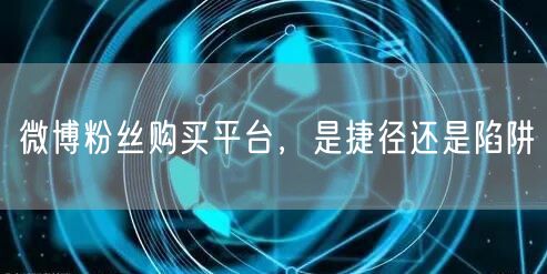 微博粉丝购买平台，是捷径还是陷阱