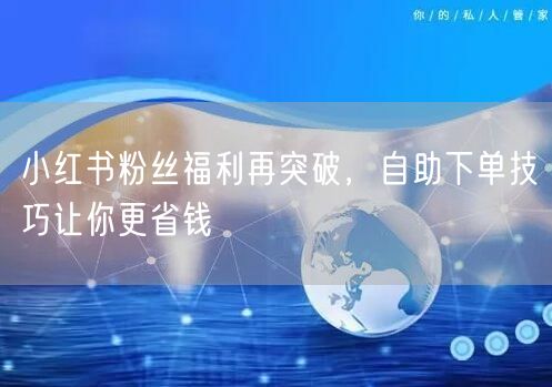小红书粉丝福利再突破，自助下单技巧让你更省钱