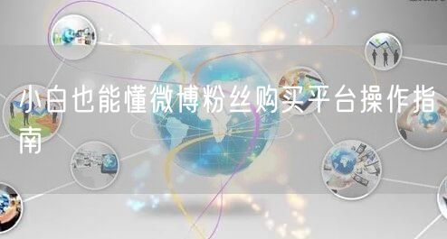 小白也能懂微博粉丝购买平台操作指南