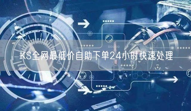 KS全网最低价自助下单24小时快速处理