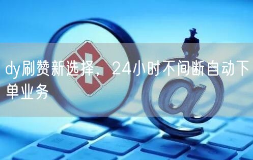 dy刷赞新选择，24小时不间断自动下单业务