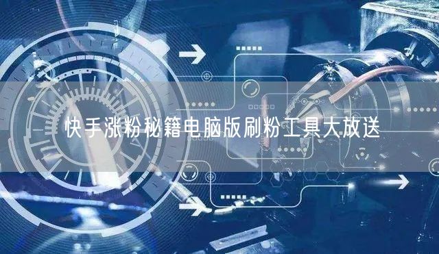 快手涨粉秘籍电脑版刷粉工具大放送