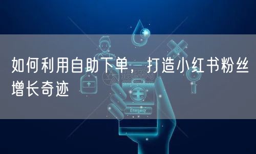 如何利用自助下单，打造小红书粉丝增长奇迹