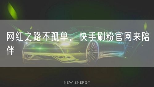 网红之路不孤单，快手刷粉官网来陪伴